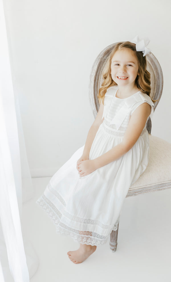 Sleeveless Off White Heirloom Dress