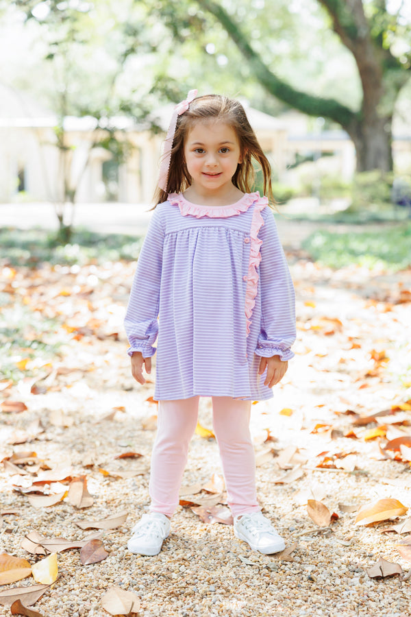 Clara Pant Set - Purple Stripe/Pink