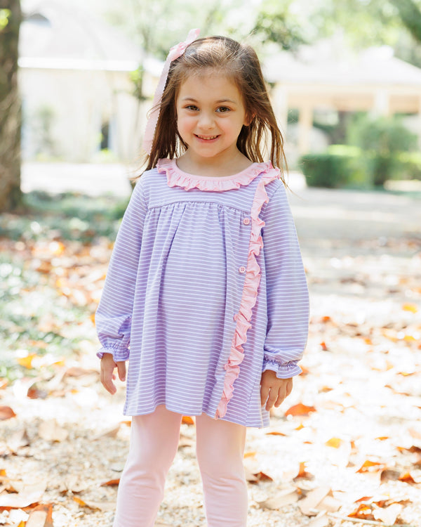 Clara Pant Set - Purple Stripe/Pink