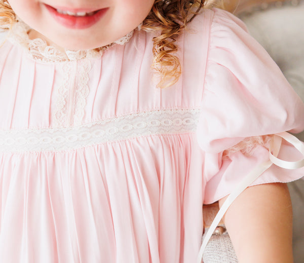 Pink/Ecru Heirloom Dress