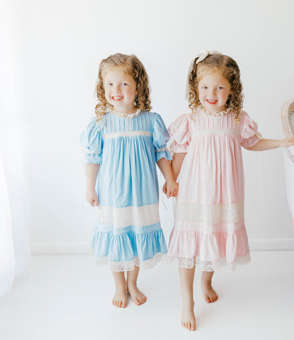 Pink/Ecru Heirloom Dress