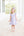 Flutter Sleeve Dress- Lavender Stripe