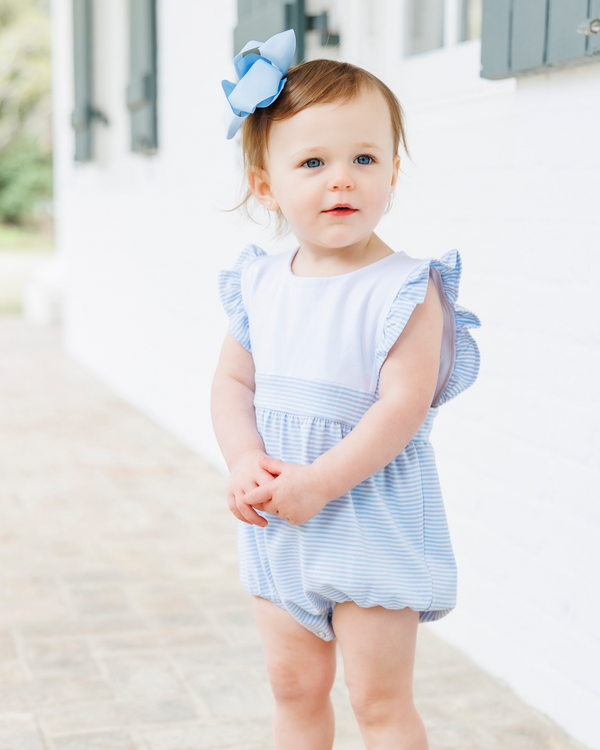 Sophia Bubble- Light Blue Stripe