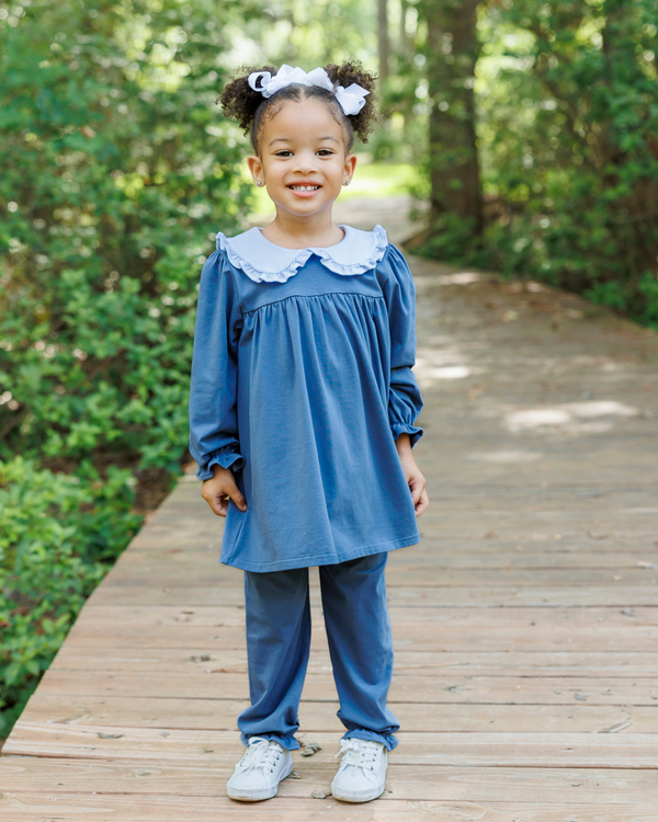 Catherine Bloomer Pant Set - Dusty Blue