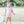 Flutter Sleeve Bubble- Light Pink Stripe