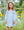 Audrey Dress - Light Blue Stripe/Pink