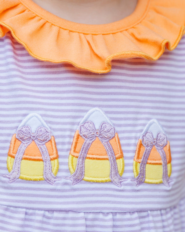 Sweet As Candy Corn Ruffle Bubble