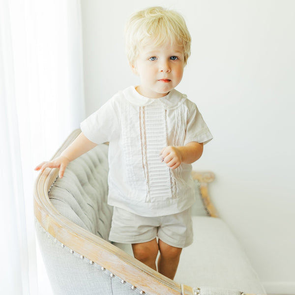 Davis Short Set - White