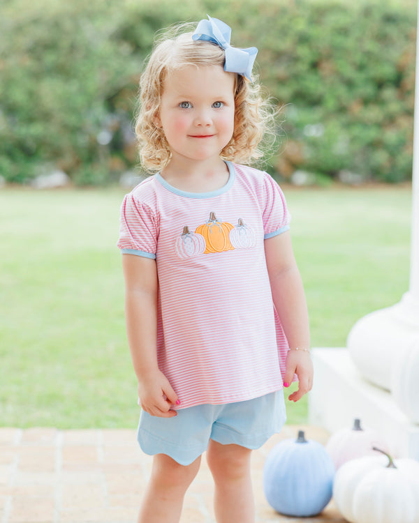 Pumpkin Pals Scallop Short Set