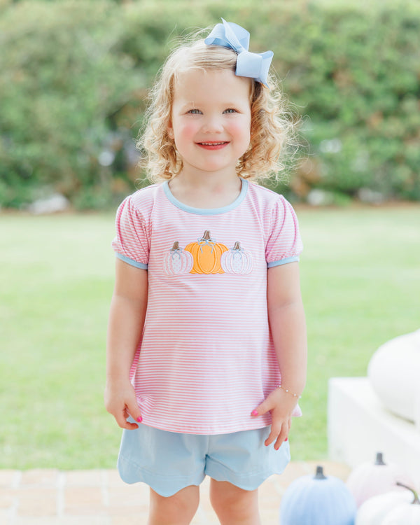 Pumpkin Pals Scallop Short Set