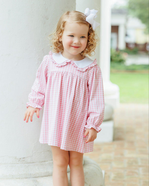 Catherine Diaper Set - Light Pink Gingham