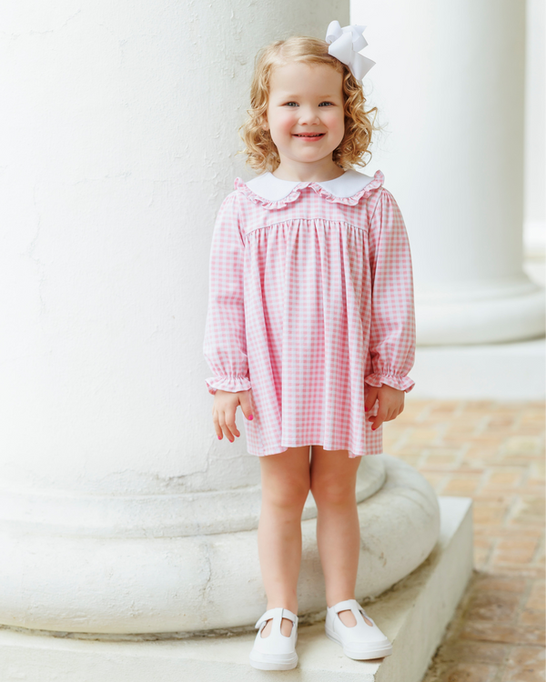 Catherine Diaper Set - Light Pink Gingham
