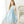 Blue/Ecru Lace Sleeve Heirloom Dress