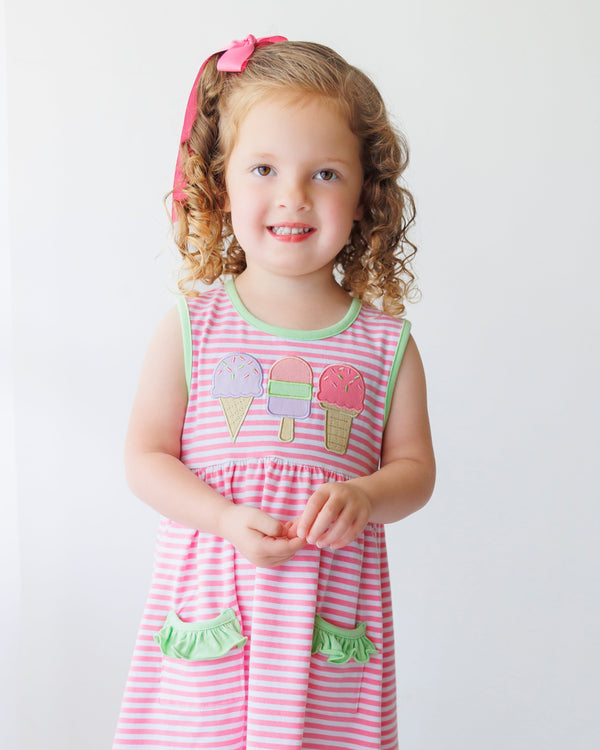 Ice Cream Applique Dress