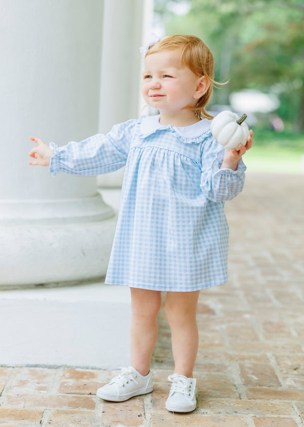 Catherine Diaper Set - Light Blue Gingham