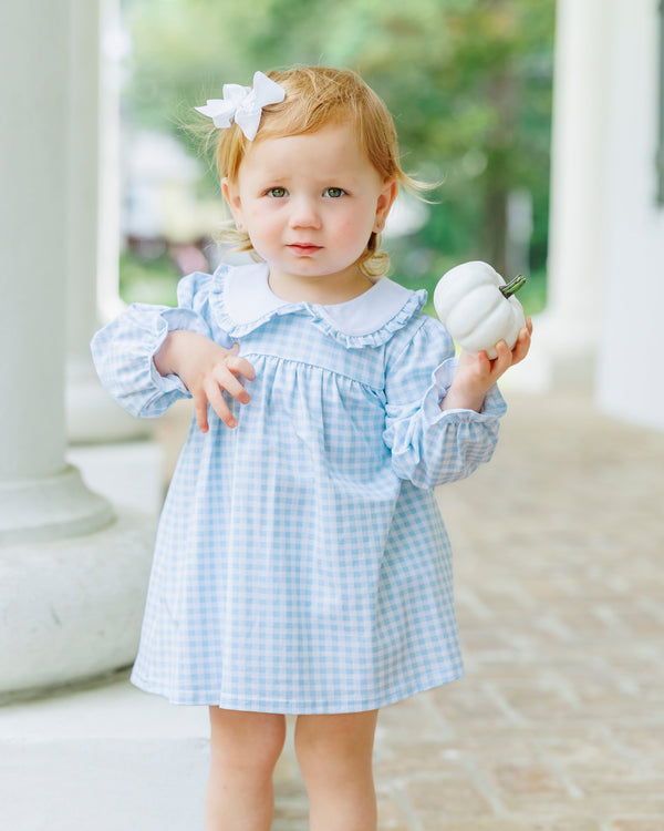 Catherine Diaper Set - Light Blue Gingham