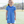 Stand Up and Holler Pleat Dress- Royal Blue Stripe