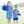 Football Trio Shirt- Royal Blue Stripe