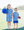 Football Trio Shirt- Royal Blue Stripe