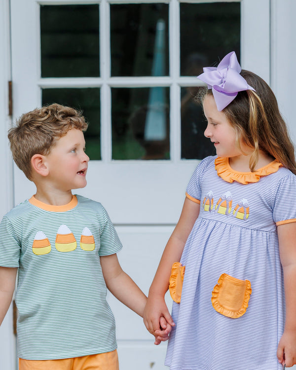 Sweet As Candy Corn Short Set