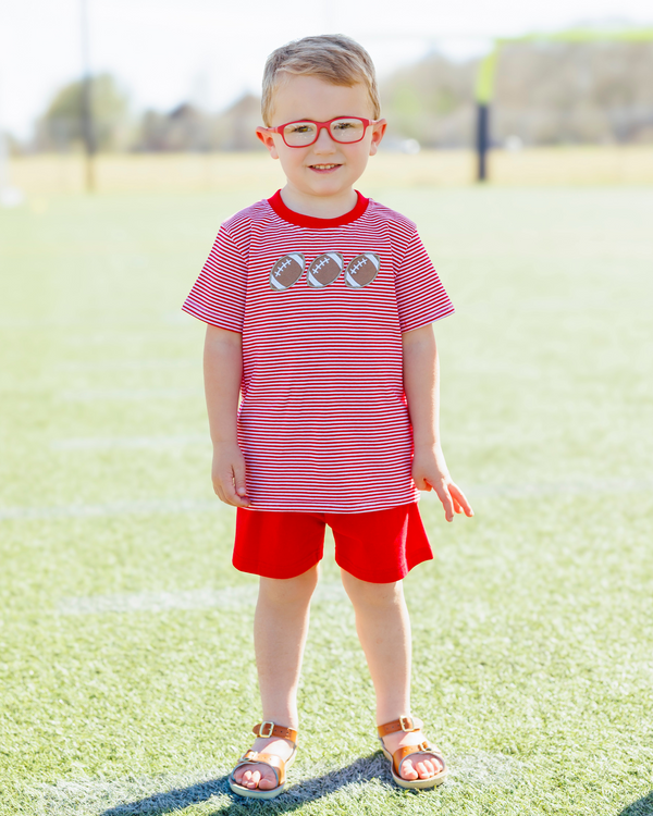 Football Trio Shirt- Red Stripe