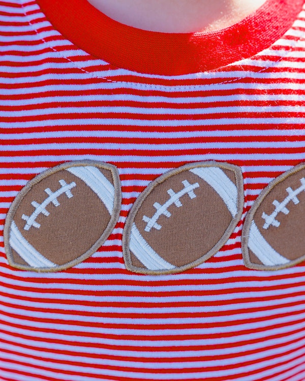 Football Trio Shirt- Red Stripe