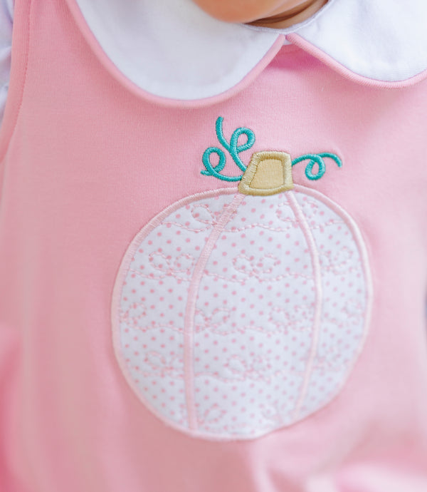 Pretty in Pink Pumpkin Bubble with Peter Pan Collar Top