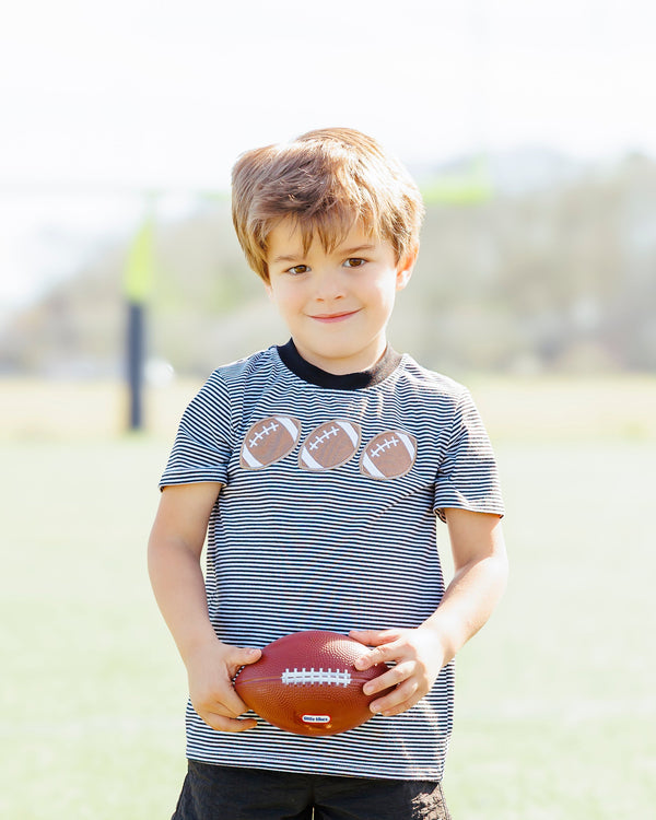 Football Trio Shirt- Black Stripe