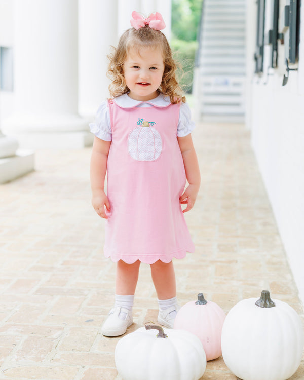 Pretty in Pink Pumpkin Jumper with Peter Pan Collar Top