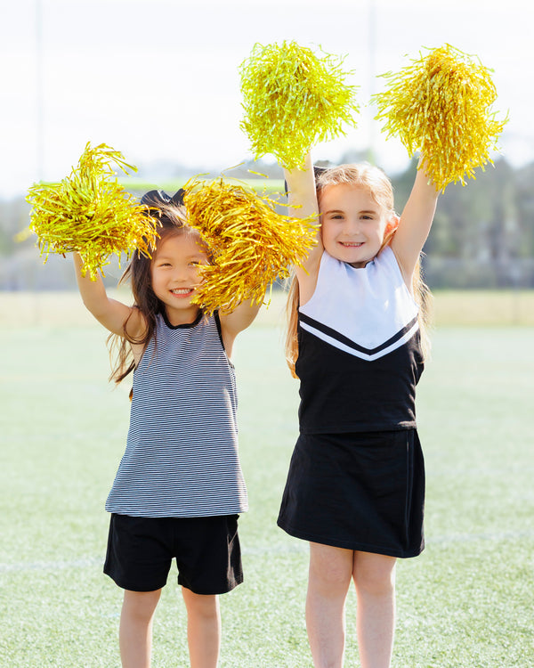 Cheer Uniform Skort Set- Black/White