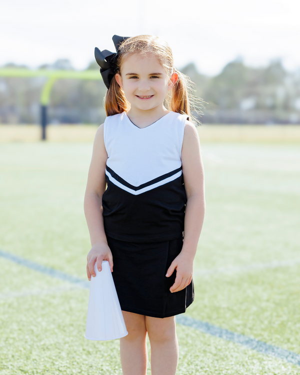 Cheer Uniform Skort Set- Black/White