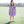 Stand Up and Holler Pleat Dress- Purple Stripe