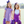 Stand Up and Holler Pleat Dress- Purple Stripe