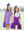 Stand Up and Holler Pleat Dress- Purple Stripe