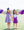 Stand Up and Holler Pleat Dress- Purple Stripe