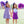 Cheer Uniform Skort Set- Purple/White