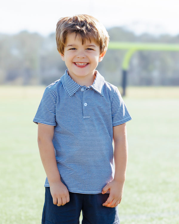 Michael Polo- Navy Stripe