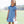 Stand Up and Holler Pleat Dress- Navy Stripe