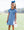 Stand Up and Holler Pleat Dress- Navy Stripe
