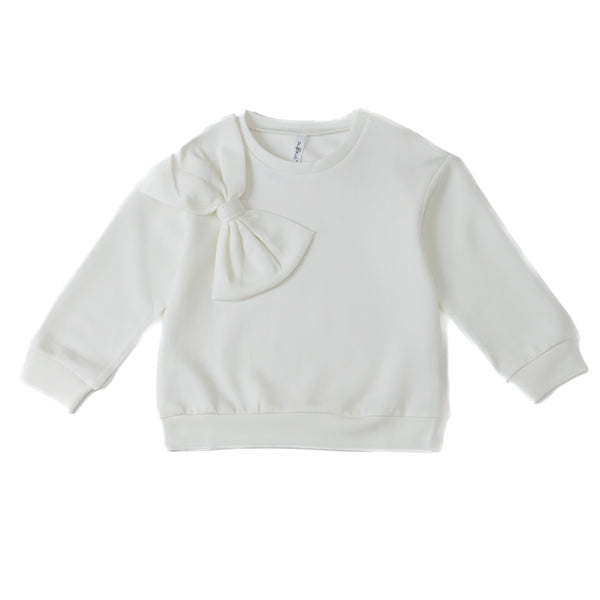 Bow Sweatshirt- White