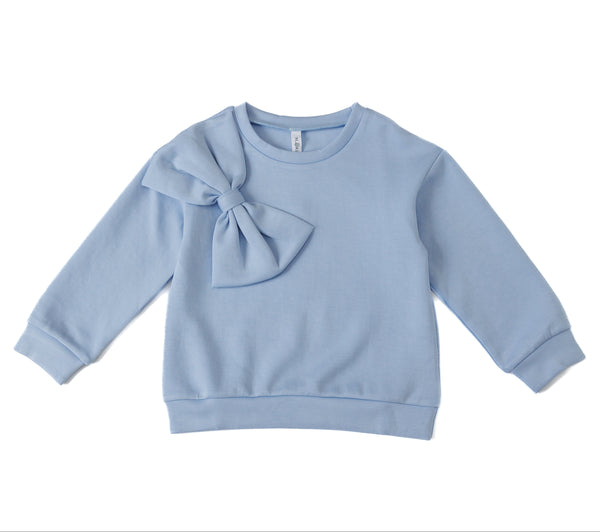 Bow Sweatshirt- Blue