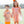 Stand Up and Holler Pleat Dress- Orange Stripe