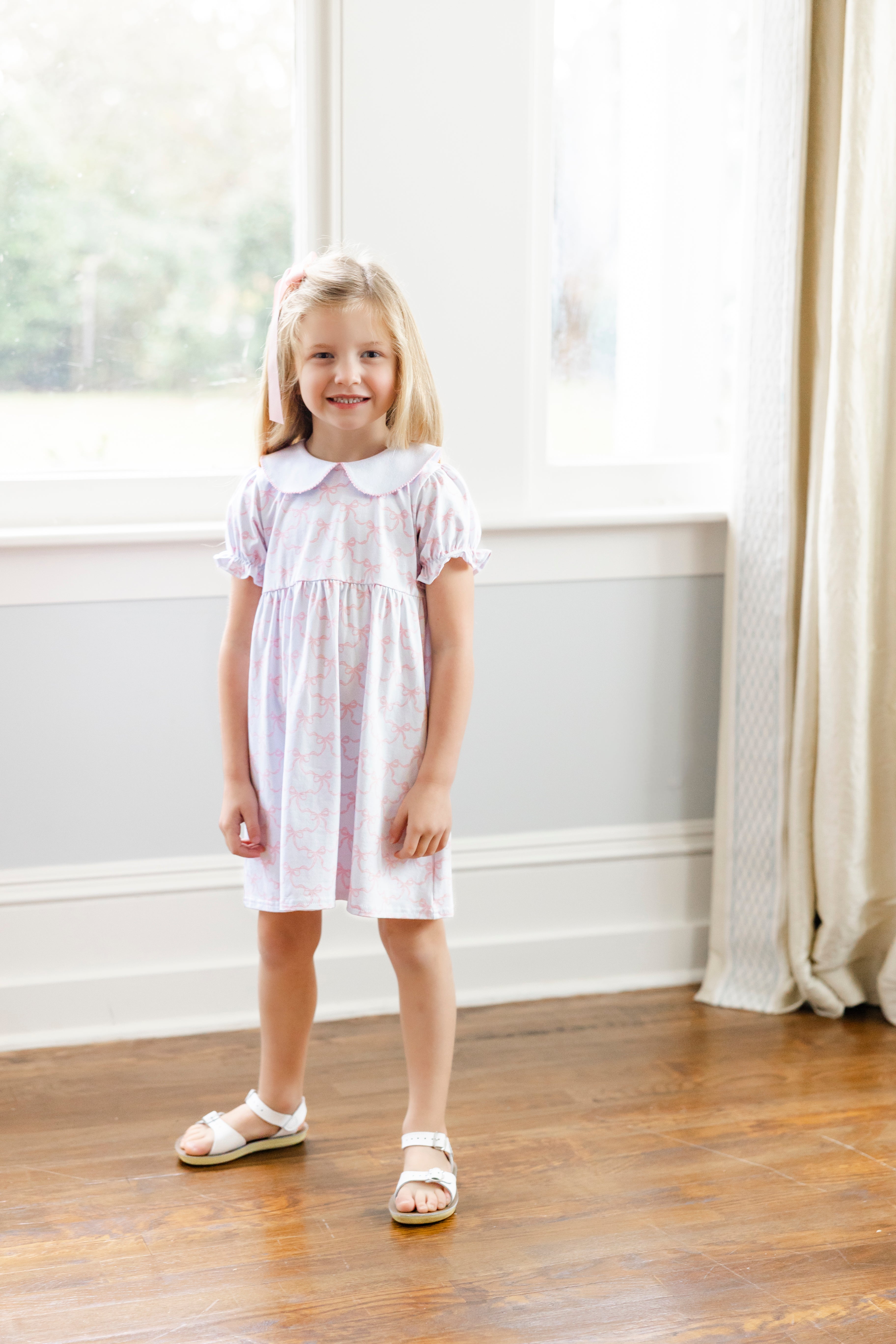 charlotte pink dress The Charlotte Dress in Light Pink Windsor Brocade