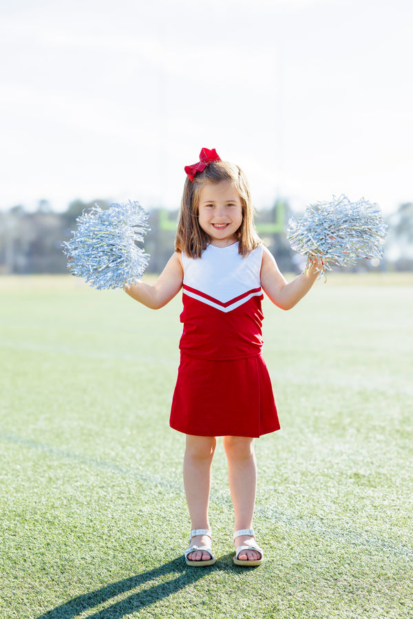 Cheer Uniform Skort Set- Red/White