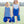 We've Got Spirit Bow Back Short Set- Royal Blue Stripe