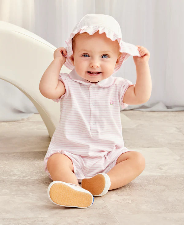 Fairway Foursome Playsuit- Pink Stripe