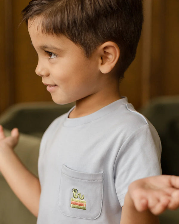 Jackson Pocket Tee- Bookworm