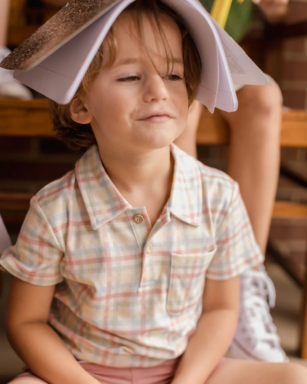 Archie Polo- Classroom Plaid