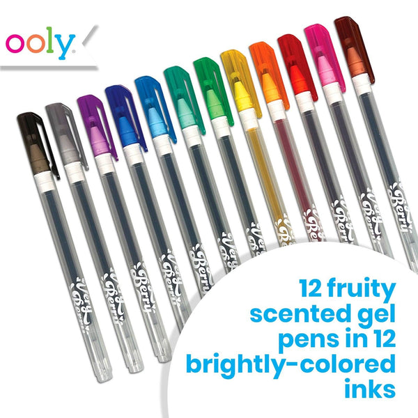 Very Berry Strawberry Scented Gel Pens- Set of 12
