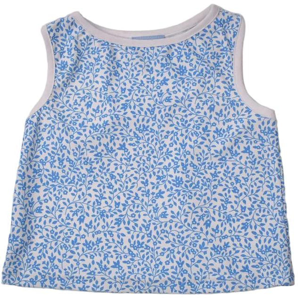 Blue Floral Tank Top